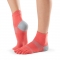 Pirštuotos neslystančios kojinės, Sport Perfdry Minnie, Papaya/ ToeSox