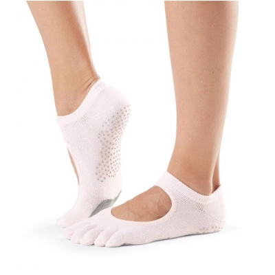 Pirštuotos neslystančios kojinės pusei pėdos, Plie Grip, Sweet Pea/ ToeSox
